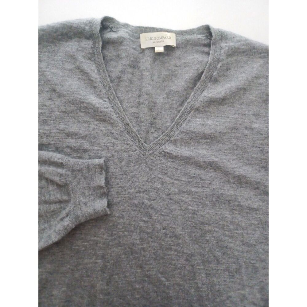 Eric Bompard Paris Cashmere V-Neck Sweater‎ Large Quiet Luxury Old Money Staple